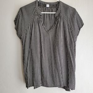 OLD NAVY Black and White Gingham Top